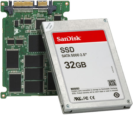 SSD med FLASH-minnen.