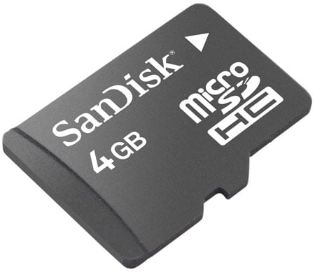 SanDisk 4GB Micro SDHC memory