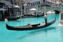 Gondolier on Las Vegas Venetian Hotel's lagoon