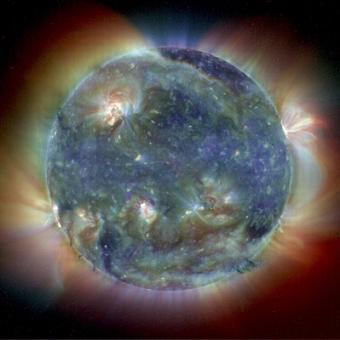An image of the storm-wracked solar atmosphere
