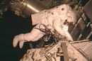 Steve Bowen outside the ISS on the STS-126 fourth and final spacewalk. Pic: NASA