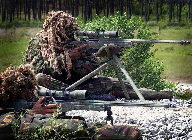 snipers guns. Royal Marine snipers