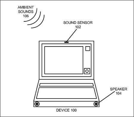 Apple sound-sensor patent application illustration