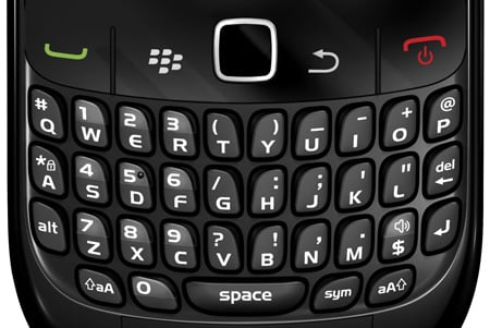 BlackBerry Curve 8520. A sensitive and easy to use optical trackpad replaces 