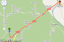 The GPS tracker plot imposed on Google Map