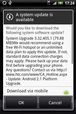 Htc hero 2.1 update