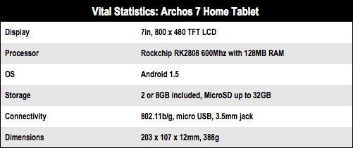 Archos 7 Home Tablet