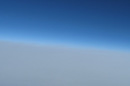 The last Canon shot, above the clouds, showing the edge of space