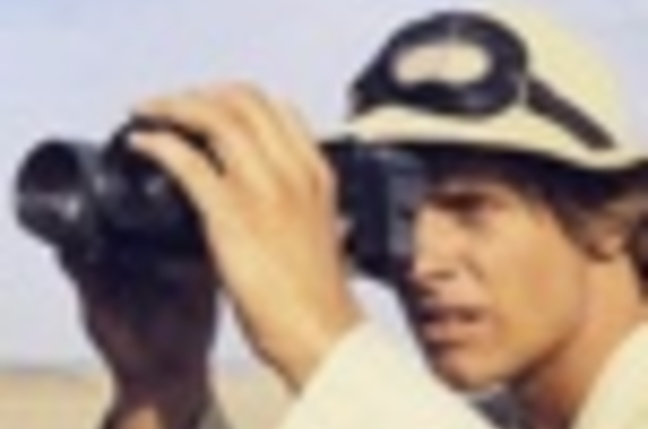 Luke Skywalker with binoculars