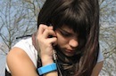 Girl on a mobile phone