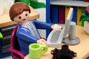 Our Playmobil figure innocently tweeting away at his computer