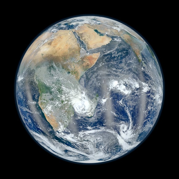'Blue marble' image of Africa and the Middle East