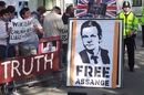 Julian Assange supporters at the Supreme Court London