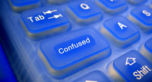Confused computer keyboard