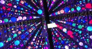 Array of multicoloured LEDs reminiscent of the matrix