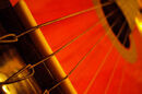 Strings of a guitar