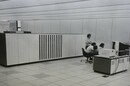 Amdahl 470V/6 mainframe computer on the 3rd floor of the Computing Center Building on the University of Michigan, credit Jeff Ogden, original photographer unknown