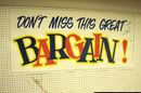 Shop bargain sign