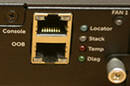 Index picture of the OOB and Console port of a Dell switch