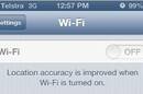 A screengrab of greyed-out wifi button on iOS6, credit Jong186 on Apple forums