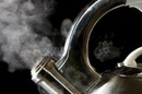 Steam coming from a boiling kettle