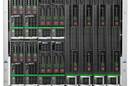 The BladeSystem c7000 Platinum edition chassis populated with blades
