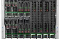 The BladeSystem c7000 Platinum edition chassis populated with blades