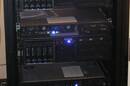 A server rack full of storage nodes