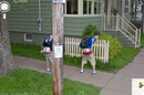 Two lads in Novia Scotia flash their arses on Street View