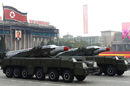 Two Musudan missiles in Pyongyang in October 2010