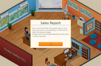 An anti-piracy message baked into the game "Game Dev Tycoon"