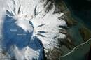 NASA image depicting lava flows on Heard Island