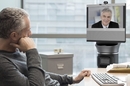 The AVA500 robot in a meeting