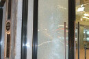 Damage to the Apple Store window