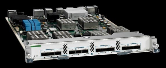 The 12-port F3 100G line card for the Nexus 7700 switches 