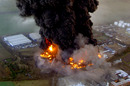 Buncefield fire scene