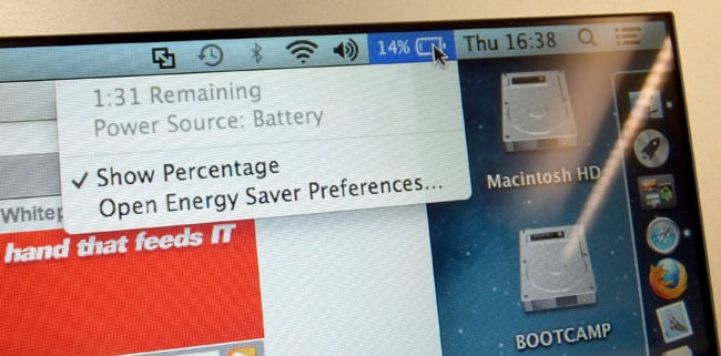 Apple MacBook Air 13in 2013 battery indicator