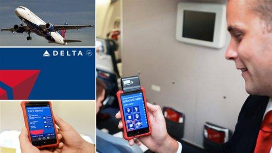 Delta Airlines' Nokia Lumia 820 running Windows Phone 8