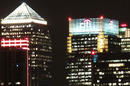 Canary Wharf at night