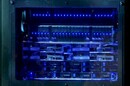 The demo Rack Scale system mixes Atom and Xeon servers with storage and a new switch