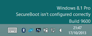 Windows 8.1 update secure boot