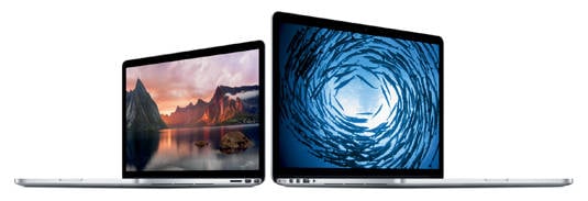 Apple's 13-inch and 15-inch MacBook Pros as announced on October 22, 2013