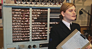 A Wren reenactor at Bletchley