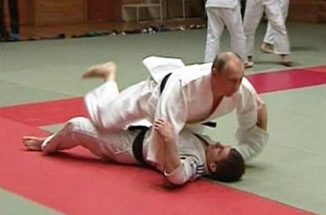 President Putin doing judo