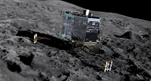 Artist's impression of Philae on Comet 67P