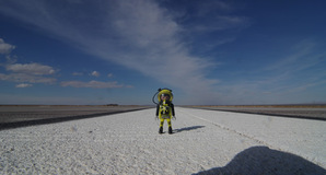 Our Playmonaut on the runway at Spaceport America