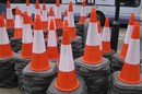 Traffic cones by Squire Morley. licensed under creative commons 2.0 https://creativecommons.org/licenses/by/2.0/