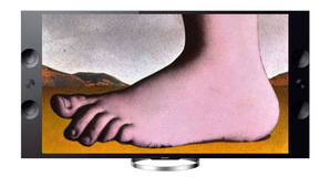 Monty Python foot in UHD TV