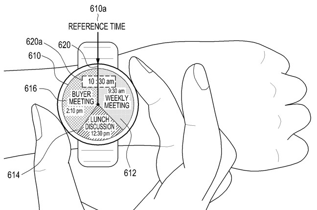 Samsung watch uses the bezel as part of the user interface