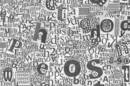 Abstract newspaper letters